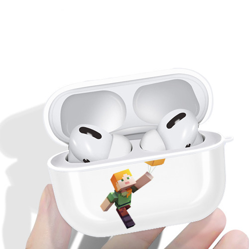 マインクラフト ブロックの世界 Minecraft MC Block world 【AirPods Pro用】ハードシェル保護ケース 耐衝撃・防指紋・カラビナ付き商品仕様