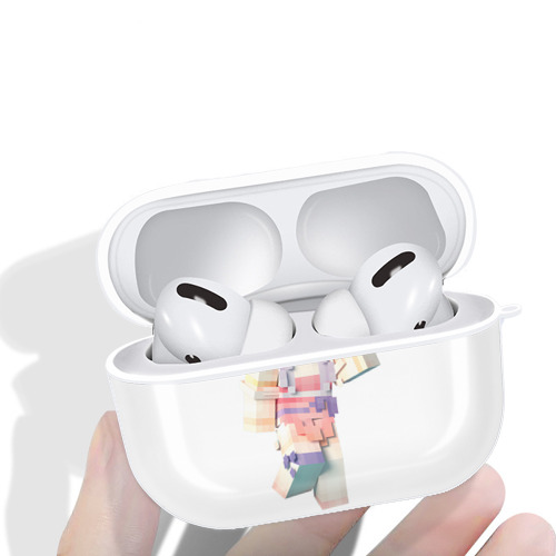 マインクラフト ブロックの世界 Minecraft MC Block world 【AirPods Pro用】ハードシェル保護ケース 耐衝撃・防指紋・カラビナ付き商品仕様