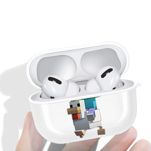 マインクラフト ブロックの世界 Minecraft MC Block world 【AirPods Pro用】ハードシェル保護ケース 耐衝撃・防指紋・カラビナ付き商品仕様