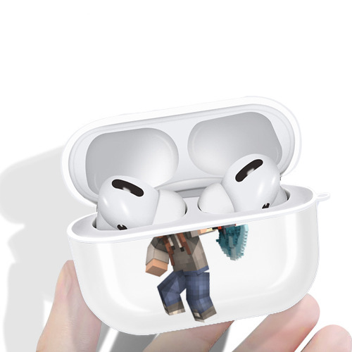 マインクラフト ブロックの世界 Minecraft MC Block world 【AirPods Pro用】ハードシェル保護ケース 耐衝撃・防指紋・カラビナ付き商品仕様