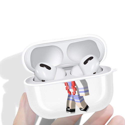 マインクラフト ブロックの世界 Minecraft MC Block world 【AirPods Pro用】ハードシェル保護ケース 耐衝撃・防指紋・カラビナ付き商品仕様
