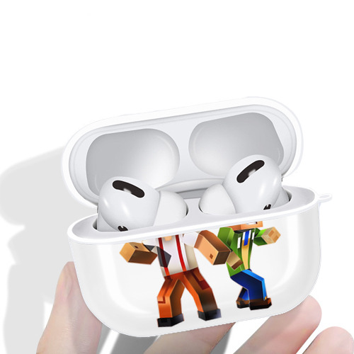 マインクラフト ブロックの世界 Minecraft MC Block world 【AirPods Pro用】ハードシェル保護ケース 耐衝撃・防指紋・カラビナ付き商品仕様