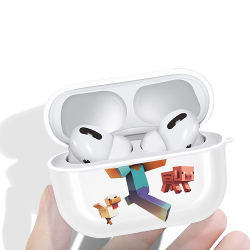 マインクラフト ブロックの世界 Minecraft MC Block world 【AirPods Pro用】ハードシェル保護ケース 耐衝撃・防指紋・カラビナ付き商品仕様