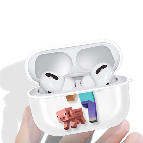 マインクラフト ブロックの世界 Minecraft MC Block world 【AirPods Pro用】ハードシェル保護ケース 耐衝撃・防指紋・カラビナ付き商品仕様