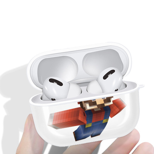 マインクラフト ブロックの世界 Minecraft MC Block world 【AirPods Pro用】ハードシェル保護ケース 耐衝撃・防指紋・カラビナ付き商品仕様