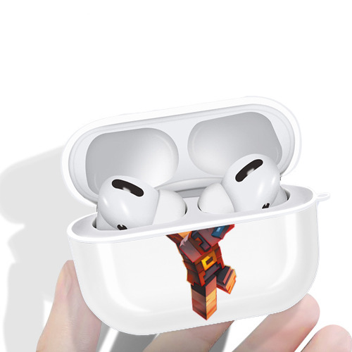 マインクラフト ブロックの世界 Minecraft MC Block world 【AirPods Pro用】ハードシェル保護ケース 耐衝撃・防指紋・カラビナ付き商品仕様