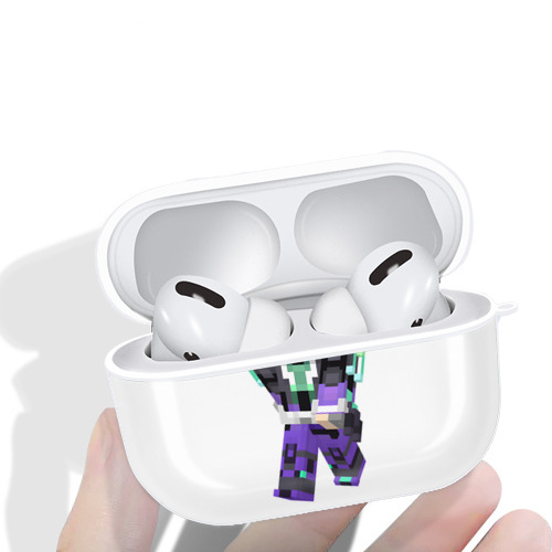 マインクラフト ブロックの世界 Minecraft MC Block world 【AirPods Pro用】ハードシェル保護ケース 耐衝撃・防指紋・カラビナ付き商品仕様