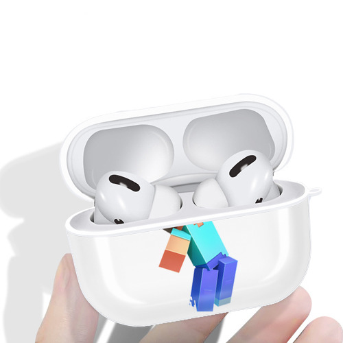 マインクラフト ブロックの世界 Minecraft MC Block world 【AirPods Pro用】ハードシェル保護ケース 耐衝撃・防指紋・カラビナ付き商品仕様