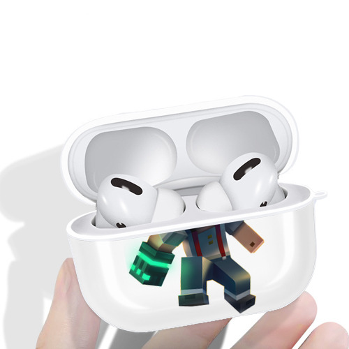 マインクラフト ブロックの世界 Minecraft MC Block world 【AirPods Pro用】ハードシェル保護ケース 耐衝撃・防指紋・カラビナ付き商品仕様