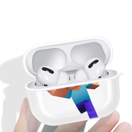 マインクラフト ブロックの世界 Minecraft MC Block world 【AirPods Pro用】ハードシェル保護ケース 耐衝撃・防指紋・カラビナ付き商品仕様
