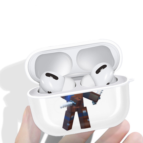マインクラフト ブロックの世界 Minecraft MC Block world 【AirPods Pro用】ハードシェル保護ケース 耐衝撃・防指紋・カラビナ付き商品仕様