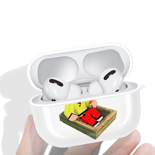 マインクラフト ブロックの世界 Minecraft MC Block world 【AirPods Pro用】ハードシェル保護ケース 耐衝撃・防指紋・カラビナ付き商品仕様