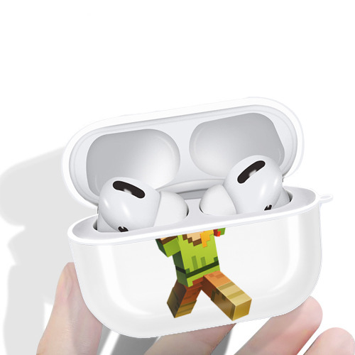 マインクラフト ブロックの世界 Minecraft MC Block world 【AirPods Pro用】ハードシェル保護ケース 耐衝撃・防指紋・カラビナ付き商品仕様