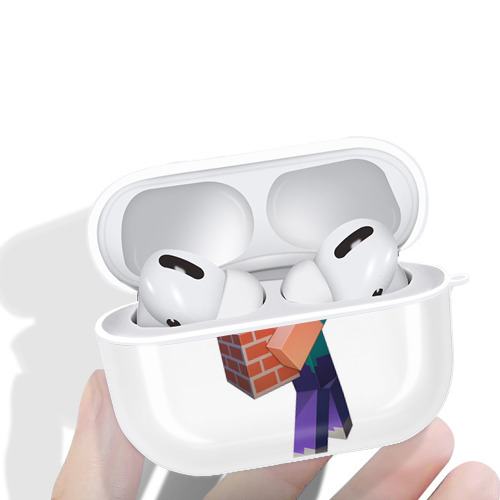 マインクラフト ブロックの世界 Minecraft MC Block world 【AirPods Pro用】ハードシェル保護ケース 耐衝撃・防指紋・カラビナ付き商品仕様