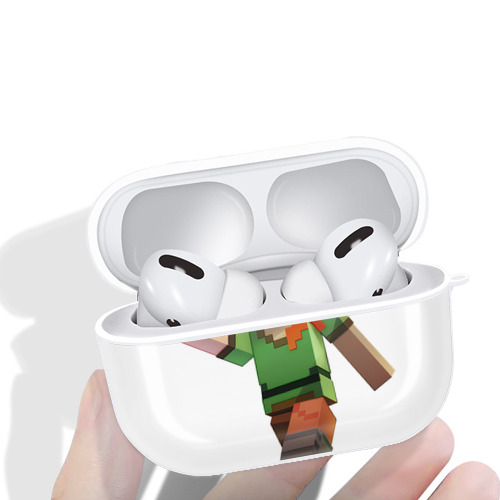 マインクラフト ブロックの世界 Minecraft MC Block world 【AirPods Pro用】ハードシェル保護ケース 耐衝撃・防指紋・カラビナ付き商品仕様
