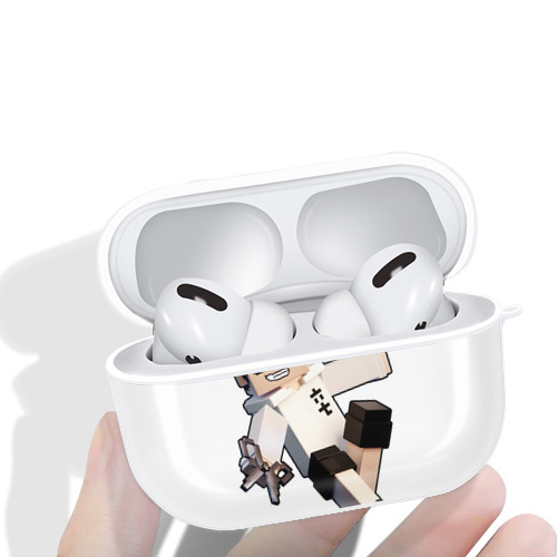 マインクラフト ブロックの世界 Minecraft MC Block world 【AirPods Pro用】ハードシェル保護ケース 耐衝撃・防指紋・カラビナ付き商品仕様