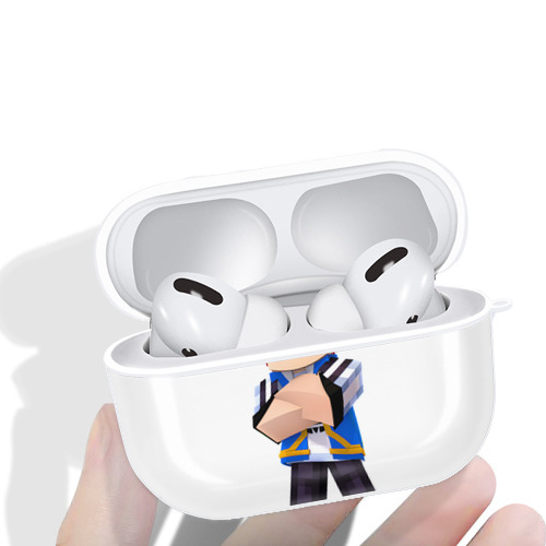 マインクラフト ブロックの世界 Minecraft MC Block world 【AirPods Pro用】ハードシェル保護ケース 耐衝撃・防指紋・カラビナ付き商品仕様