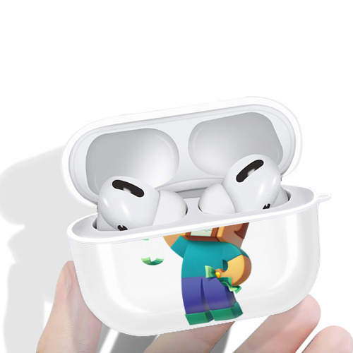 マインクラフト ブロックの世界 Minecraft MC Block world 【AirPods Pro用】ハードシェル保護ケース 耐衝撃・防指紋・カラビナ付き商品仕様