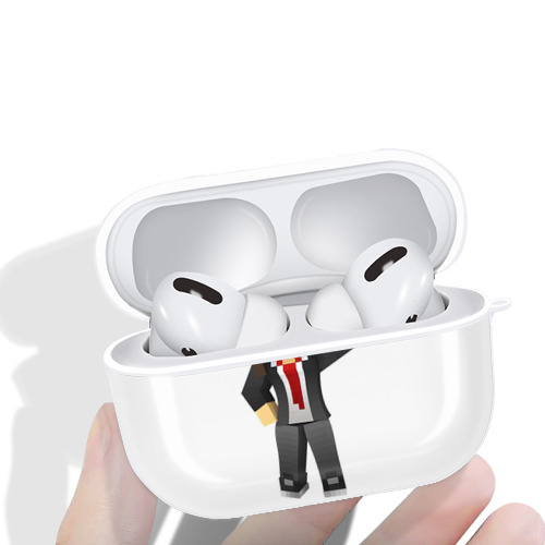 マインクラフト ブロックの世界 Minecraft MC Block world 【AirPods Pro用】ハードシェル保護ケース 耐衝撃・防指紋・カラビナ付き商品仕様