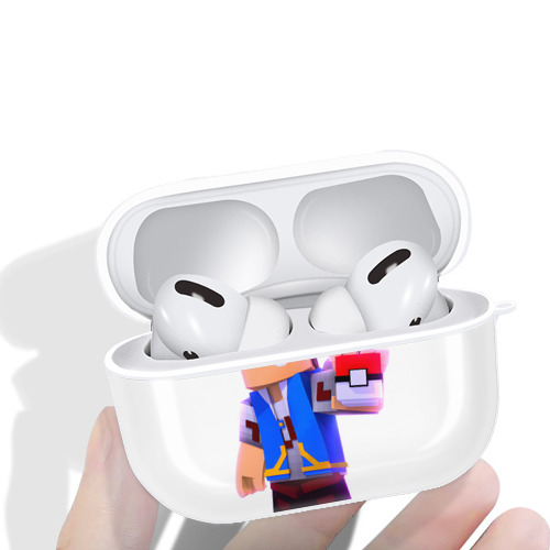 マインクラフト ブロックの世界 Minecraft MC Block world 【AirPods Pro用】ハードシェル保護ケース 耐衝撃・防指紋・カラビナ付き商品仕様