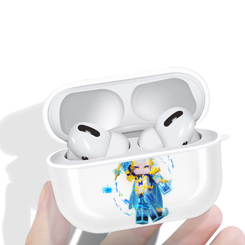 マインクラフト ブロックの世界 Minecraft MC Block world 【AirPods Pro用】ハードシェル保護ケース 耐衝撃・防指紋・カラビナ付き商品仕様