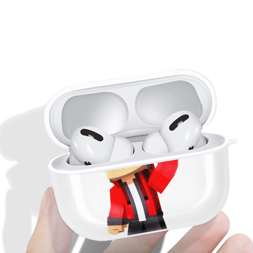 マインクラフト ブロックの世界 Minecraft MC Block world 【AirPods Pro用】ハードシェル保護ケース 耐衝撃・防指紋・カラビナ付き商品仕様