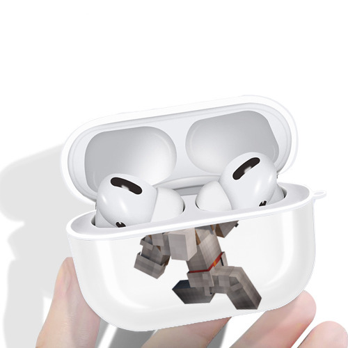 マインクラフト ブロックの世界 Minecraft MC Block world 【AirPods Pro用】ハードシェル保護ケース 耐衝撃・防指紋・カラビナ付き商品仕様