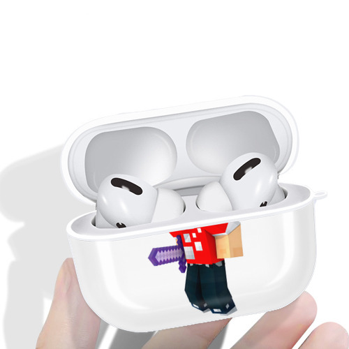 マインクラフト ブロックの世界 Minecraft MC Block world 【AirPods Pro用】ハードシェル保護ケース 耐衝撃・防指紋・カラビナ付き商品仕様