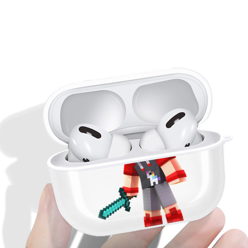マインクラフト ブロックの世界 Minecraft MC Block world 【AirPods Pro用】ハードシェル保護ケース 耐衝撃・防指紋・カラビナ付き商品仕様