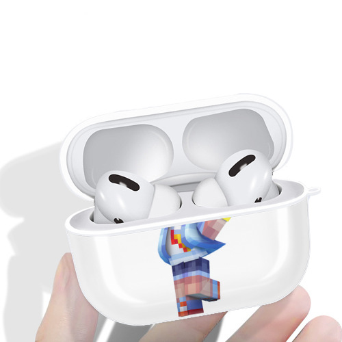 マインクラフト ブロックの世界 Minecraft MC Block world 【AirPods Pro用】ハードシェル保護ケース 耐衝撃・防指紋・カラビナ付き商品仕様