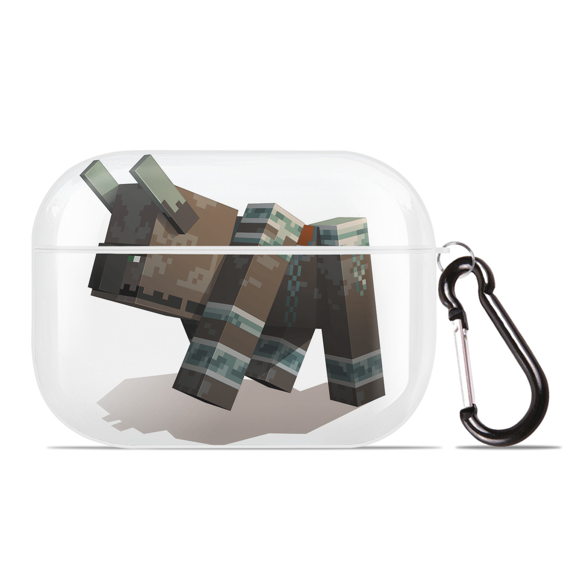 （画像用） マインクラフト ブロックの世界 Minecraft MC Block world 【AirPods Pro用】ハードシェル保護ケース 耐衝撃・防指紋・カラビナ付き商品仕様