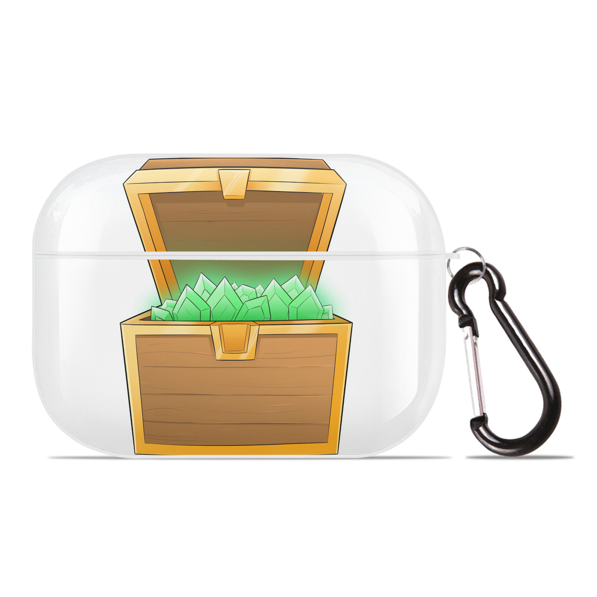（画像用） マインクラフト ブロックの世界 Minecraft MC Block world 【AirPods Pro用】ハードシェル保護ケース 耐衝撃・防指紋・カラビナ付き商品仕様