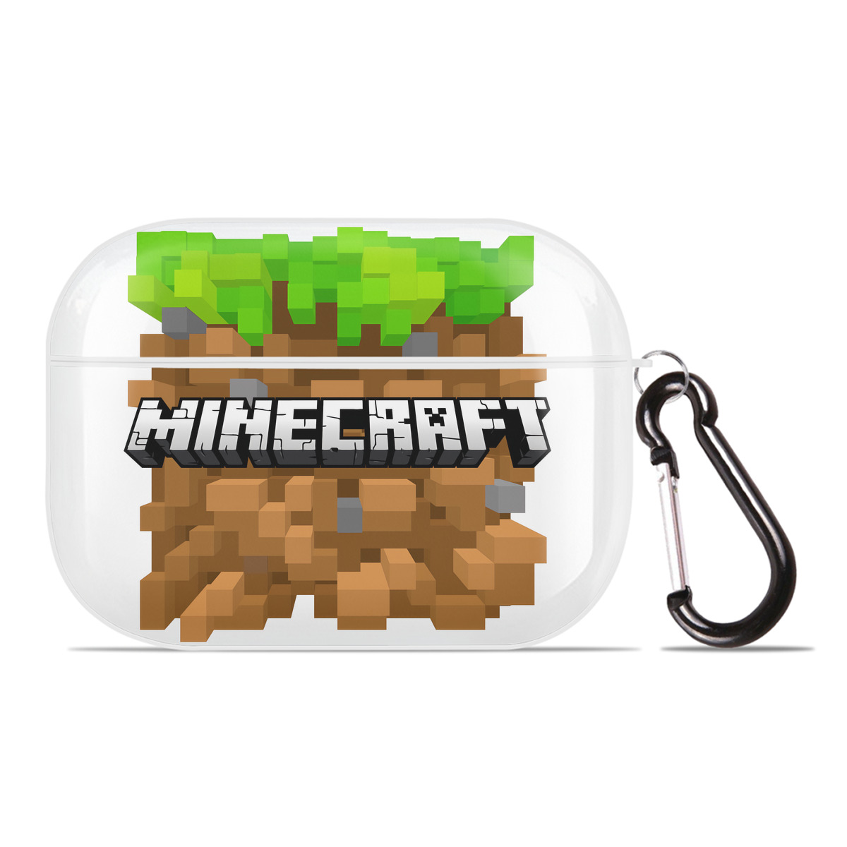 （画像用） マインクラフト ブロックの世界 Minecraft MC Block world 【AirPods Pro用】ハードシェル保護ケース 耐衝撃・防指紋・カラビナ付き商品仕様