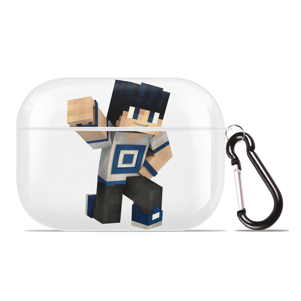 （画像用） マインクラフト ブロックの世界 Minecraft MC Block world 【AirPods Pro用】ハードシェル保護ケース 耐衝撃・防指紋・カラビナ付き商品仕様