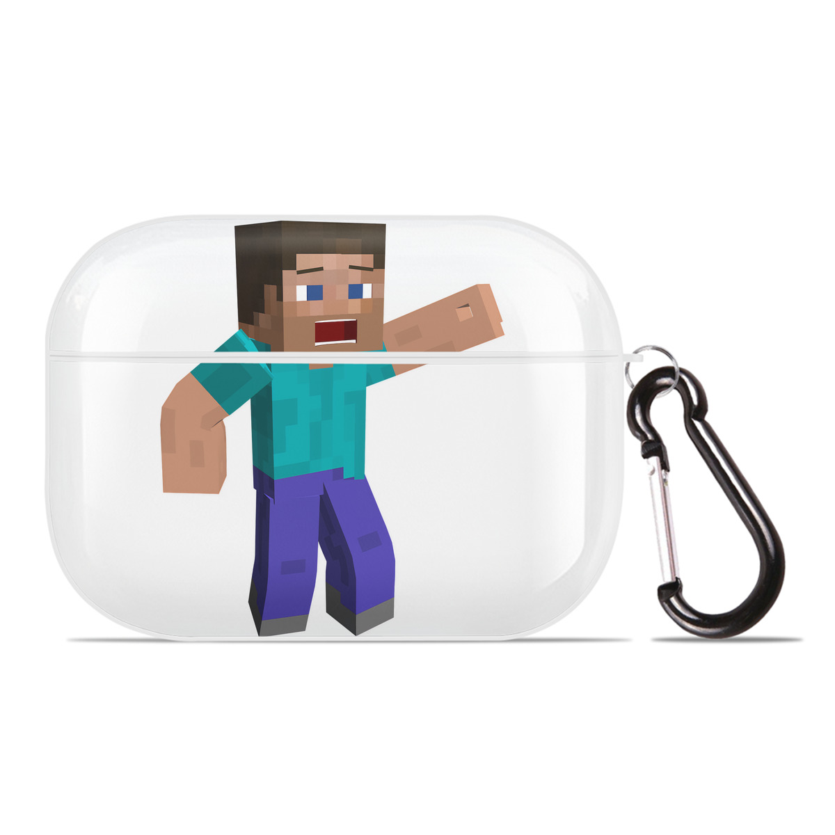 （画像用） マインクラフト ブロックの世界 Minecraft MC Block world 【AirPods Pro用】ハードシェル保護ケース 耐衝撃・防指紋・カラビナ付き商品仕様