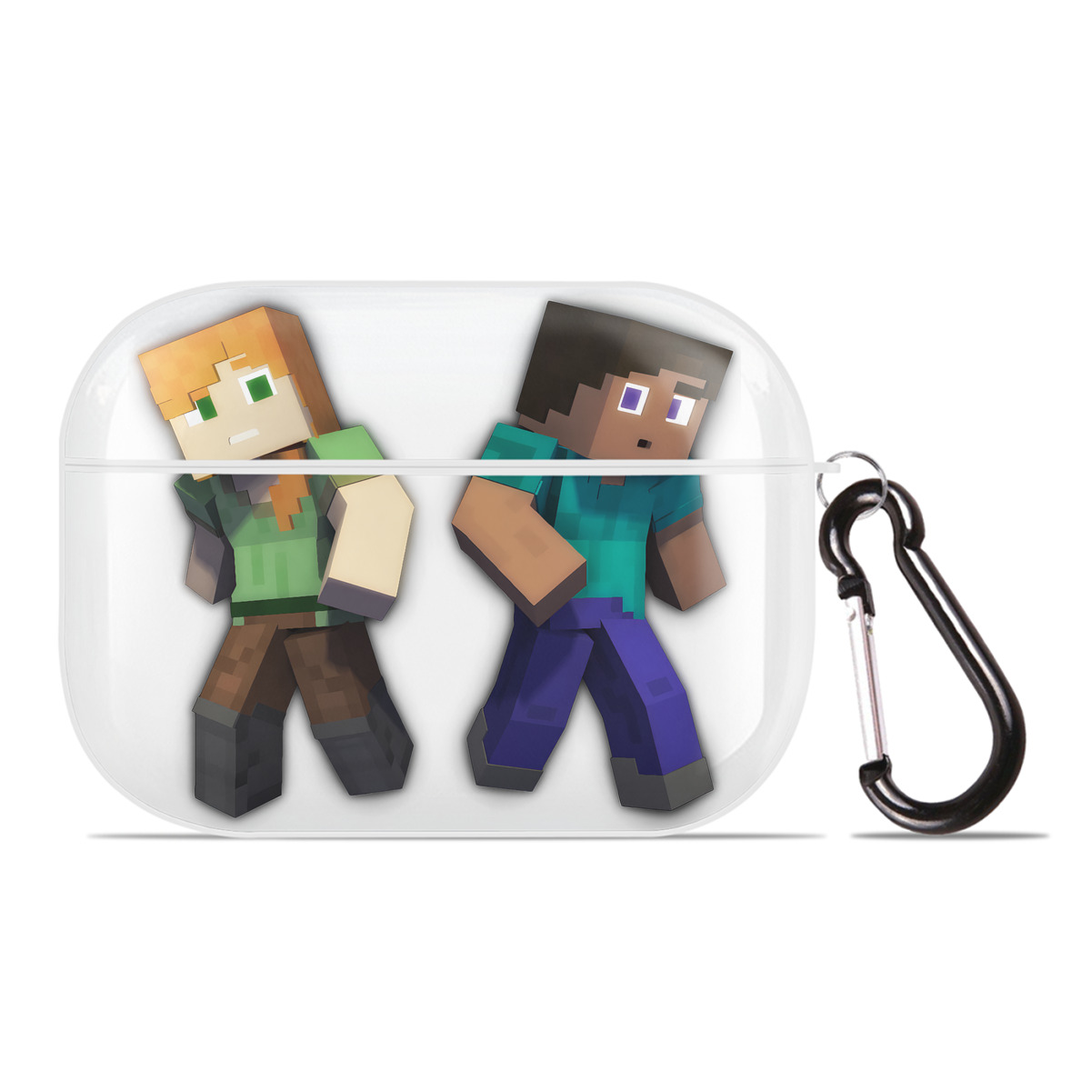 （画像用） マインクラフト ブロックの世界 Minecraft MC Block world 【AirPods Pro用】ハードシェル保護ケース 耐衝撃・防指紋・カラビナ付き商品仕様
