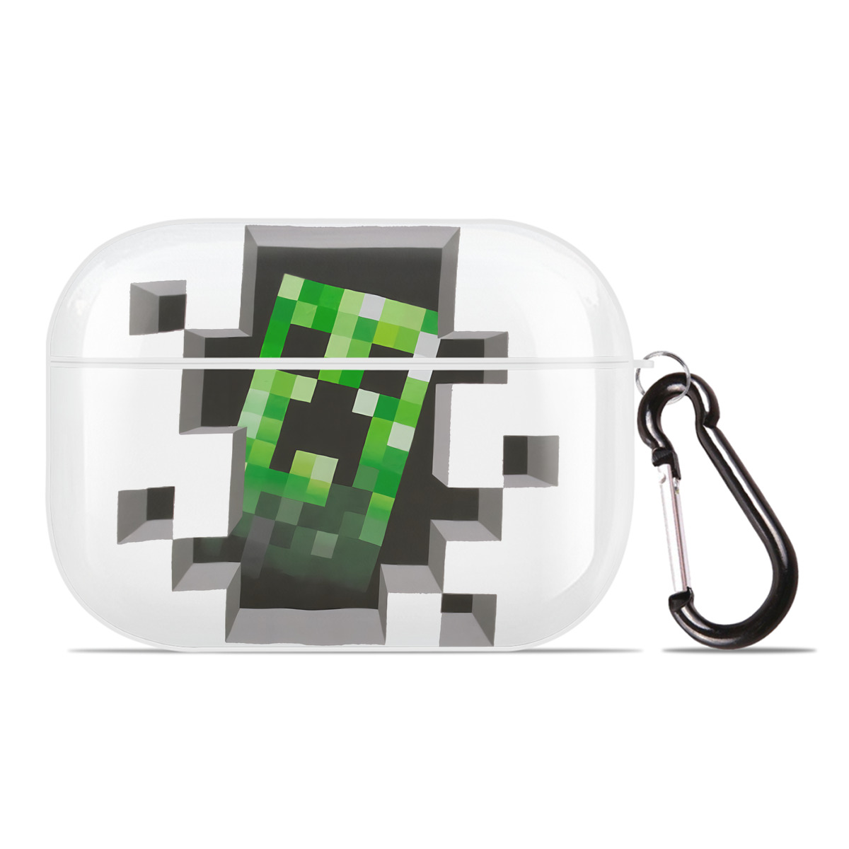 （画像用） マインクラフト ブロックの世界 Minecraft MC Block world 【AirPods Pro用】ハードシェル保護ケース 耐衝撃・防指紋・カラビナ付き商品仕様