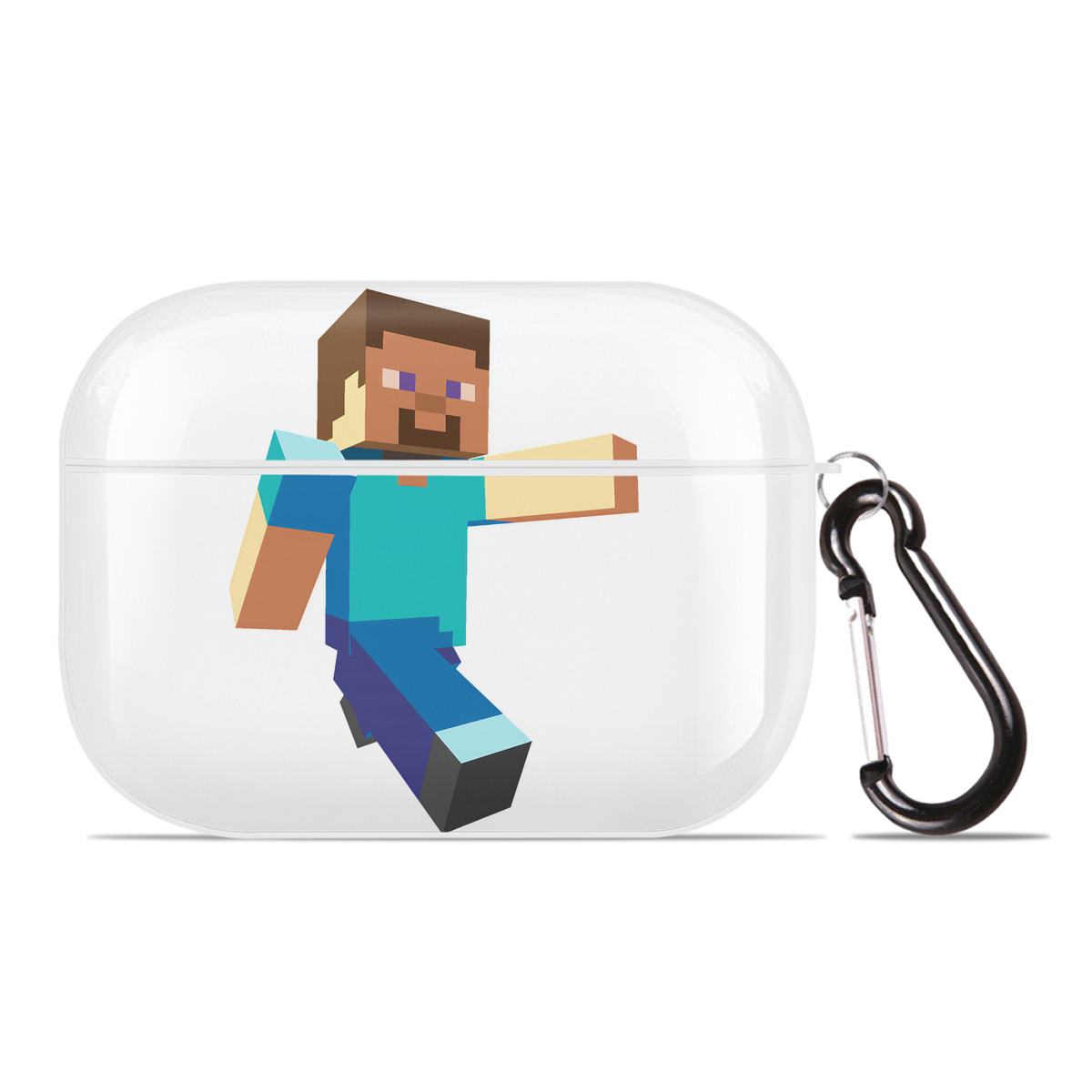 （画像用） マインクラフト ブロックの世界 Minecraft MC Block world 【AirPods Pro用】ハードシェル保護ケース 耐衝撃・防指紋・カラビナ付き商品仕様