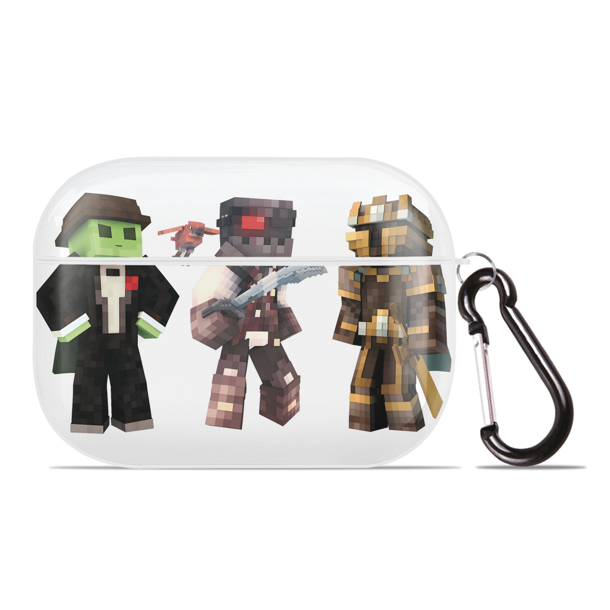 （画像用） マインクラフト ブロックの世界 Minecraft MC Block world 【AirPods Pro用】ハードシェル保護ケース 耐衝撃・防指紋・カラビナ付き商品仕様