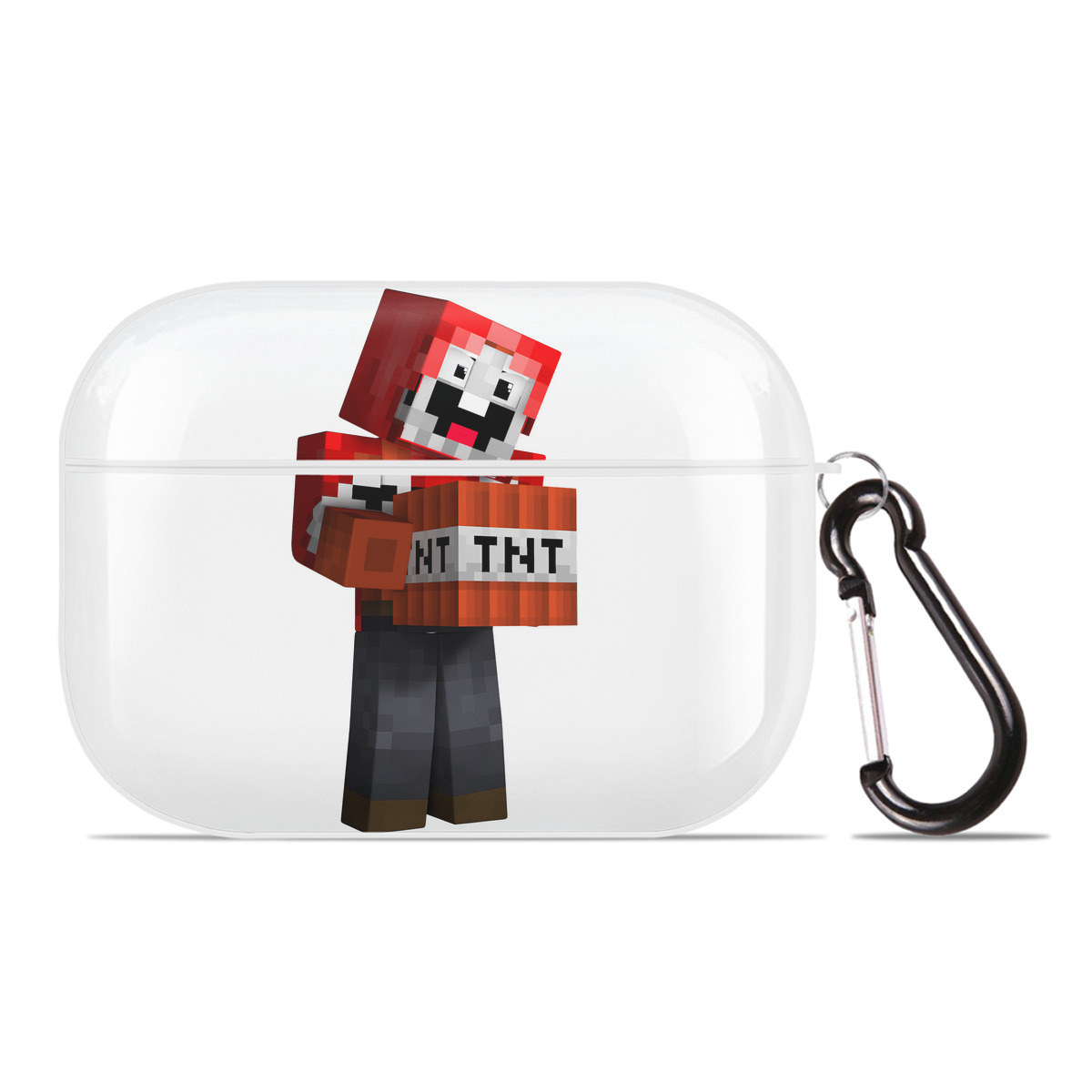 （画像用） マインクラフト ブロックの世界 Minecraft MC Block world 【AirPods Pro用】ハードシェル保護ケース 耐衝撃・防指紋・カラビナ付き商品仕様