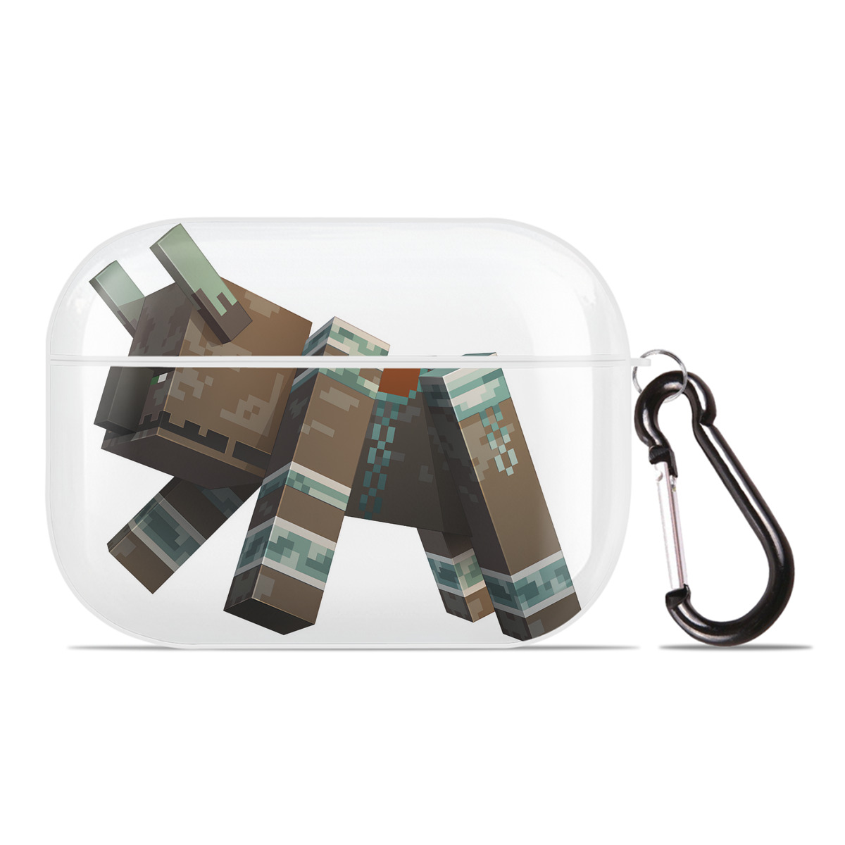 （画像用） マインクラフト ブロックの世界 Minecraft MC Block world 【AirPods Pro用】ハードシェル保護ケース 耐衝撃・防指紋・カラビナ付き商品仕様