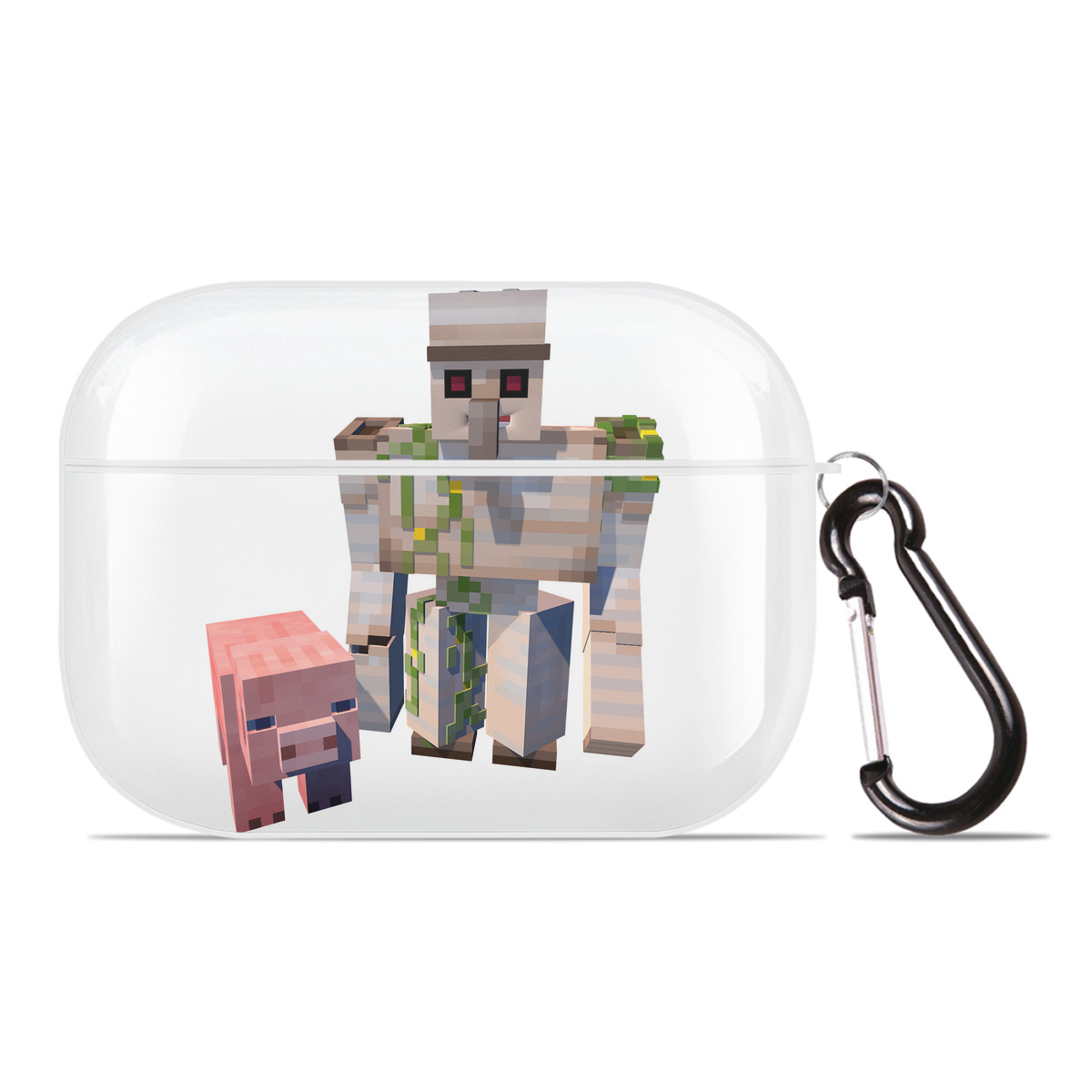 （画像用） マインクラフト ブロックの世界 Minecraft MC Block world 【AirPods Pro用】ハードシェル保護ケース 耐衝撃・防指紋・カラビナ付き商品仕様