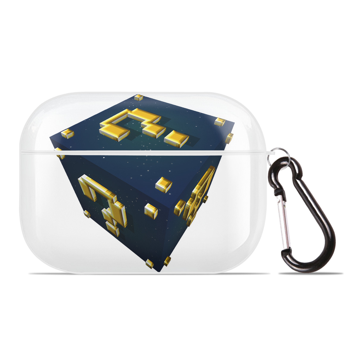 （画像用） マインクラフト ブロックの世界 Minecraft MC Block world 【AirPods Pro用】ハードシェル保護ケース 耐衝撃・防指紋・カラビナ付き商品仕様
