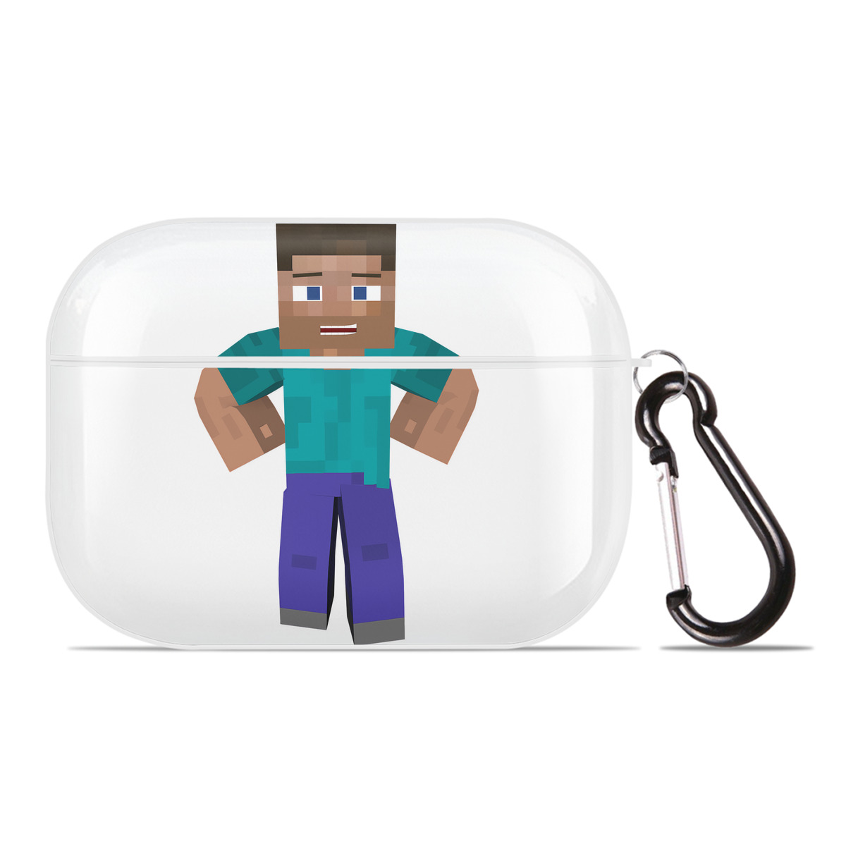 （画像用） マインクラフト ブロックの世界 Minecraft MC Block world 【AirPods Pro用】ハードシェル保護ケース 耐衝撃・防指紋・カラビナ付き商品仕様