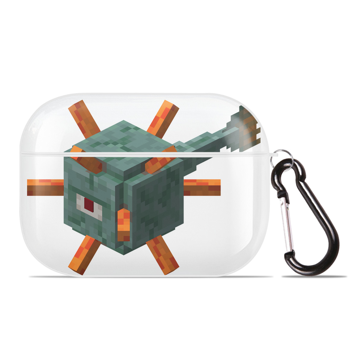 （画像用） マインクラフト ブロックの世界 Minecraft MC Block world 【AirPods Pro用】ハードシェル保護ケース 耐衝撃・防指紋・カラビナ付き商品仕様