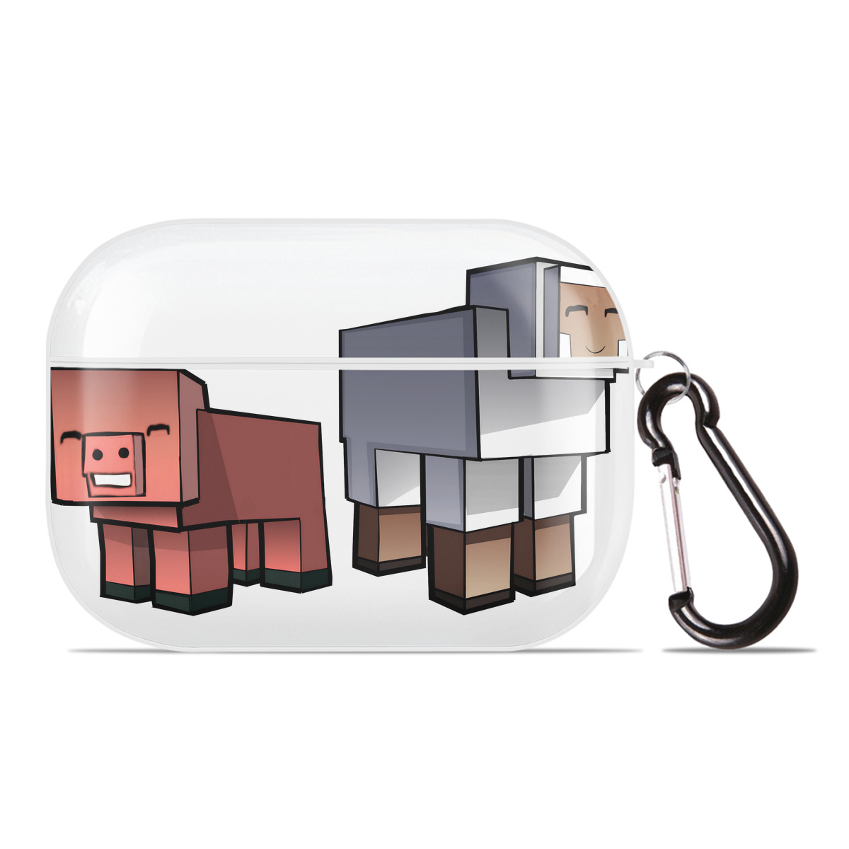 （画像用） マインクラフト ブロックの世界 Minecraft MC Block world 【AirPods Pro用】ハードシェル保護ケース 耐衝撃・防指紋・カラビナ付き商品仕様