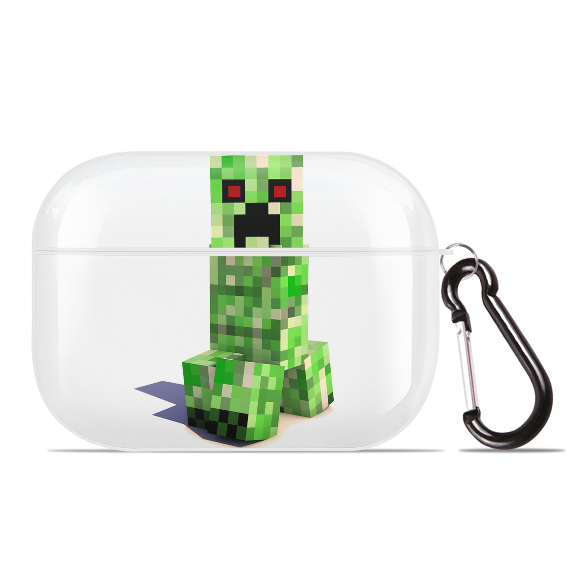 （画像用） マインクラフト ブロックの世界 Minecraft MC Block world 【AirPods Pro用】ハードシェル保護ケース 耐衝撃・防指紋・カラビナ付き商品仕様
