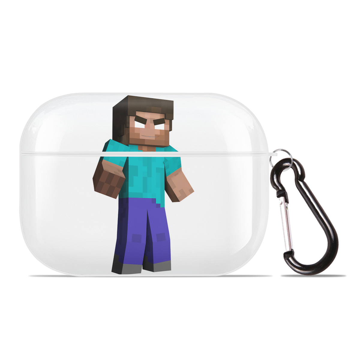 （画像用） マインクラフト ブロックの世界 Minecraft MC Block world 【AirPods Pro用】ハードシェル保護ケース 耐衝撃・防指紋・カラビナ付き商品仕様