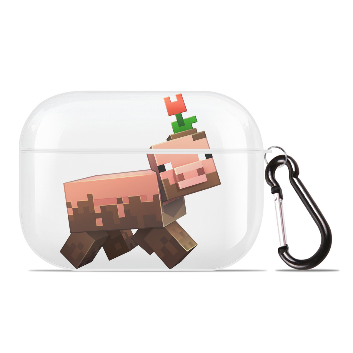 （画像用） マインクラフト ブロックの世界 Minecraft MC Block world 【AirPods Pro用】ハードシェル保護ケース 耐衝撃・防指紋・カラビナ付き商品仕様