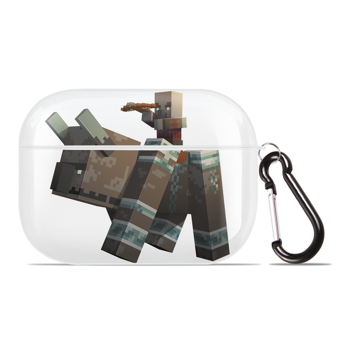 （画像用） マインクラフト ブロックの世界 Minecraft MC Block world 【AirPods Pro用】ハードシェル保護ケース 耐衝撃・防指紋・カラビナ付き商品仕様